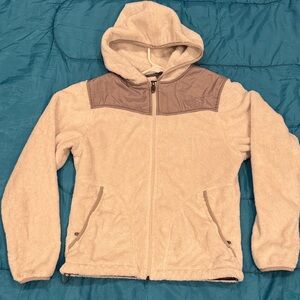 The North Face white and Gray Fleece Jacket